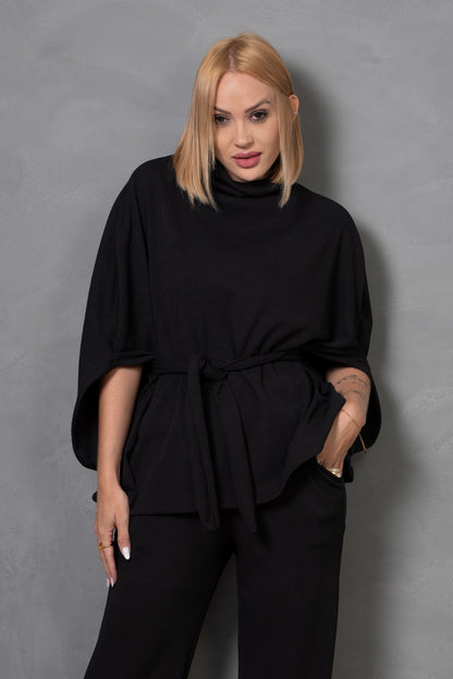 Conjunto Feminino Ana em Tecido Ruga com Amarração