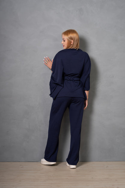 Conjunto Feminino Ana em Tecido Ruga com Amarração